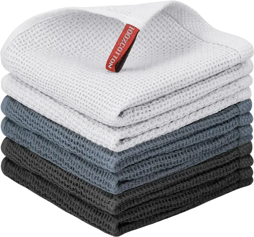 Miniatura 87 de Nialnant - Toalla de cocina 100% algodón, tejido gofre, suave, absorbente y de secado rápido, toallas para secar platos, trapos de limpieza - Multi