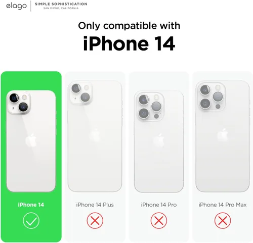Miniatura 2 de elago Funda compatible con iPhone 14, de silicona líquida, funda protectora de cuerpo completo, a prueba de golpes, diseño delgado, forro