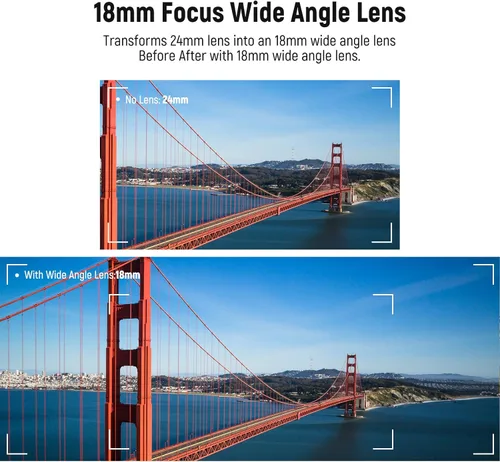 Miniatura 3 de NEEWER 2 en 1 Lente gran angular de 18mm y lente macro 10x con tubo de extensión, adaptador de montura bayoneta y paño de limpieza, solo compatible