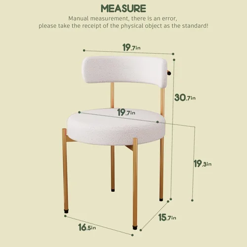 Miniatura 7 de Silla de escritorio sin ruedas, silla decorativa cómoda para sala de estar, comedor, dormitorio, oficina en casa, moderna de mediados de siglo