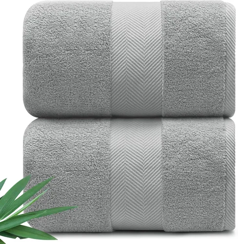 Miniatura 12 de Alusa Home - Toallas de baño ultra suaves y afelpadas de viscosa de bambú - 700 g/m² Paquete de 2 - Extra grande 70x35 pulgadas - Super absorbente