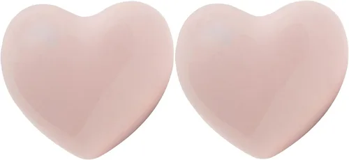 Miniatura 22 de Pomos de cerámica para cajones en forma de corazón, tiradores de armario con tornillos de 3 tamaños, pomos para muebles de cocina para armario, Rosa