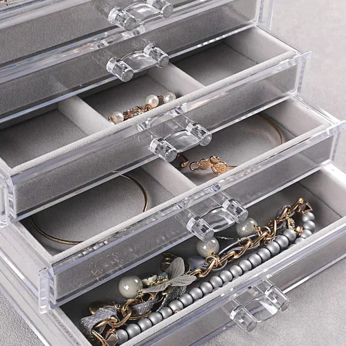 Miniatura 2 de Frebeauty - Joyero organizador de acrílico transparente de 5 niveles