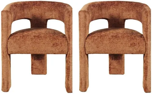 Miniatura 20 de Jofran Gwen - Silla decorativa tapizada de jacquard, moderna silla escultórica de felpa de lujo para comedor o sala de estar, sillas para sala