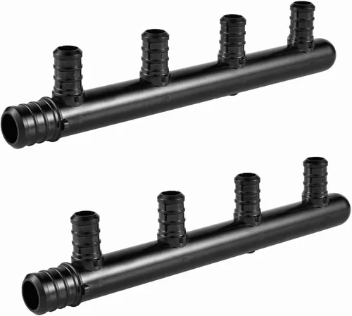 Miniatura 8 de EFIELD Colector de crimpado Poly Pex cerrado de 2 salidas: tronco de 3/4, puertos de 1/2 "(2 salidas), ASTM F2159, (PPSU1807160)