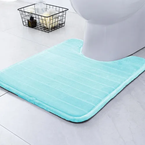 Miniatura 21 de SWEMSTAR Alfombra de baño de espuma viscoelástica con alfombra de inodoro, tapete de baño absorbente de agua para suelo de baño, antideslizante