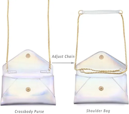 Miniatura 5 de Bolso de mano de noche para mujer, bolso cruzado tipo sobre, bolso cruzado para boda, graduación, fiesta, noche, brillante, pequeño bolso de hombro