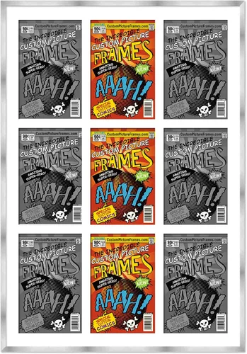 Miniatura 16 de Marco de cómic negro con alfombrilla negra para cómics de la Edad Dorada