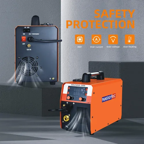 Miniatura 4 de Soldador Mig Multiproceso sin gas de gas 200A, fundente con núcleo/MIG/elevación TIG/Stick soldador 4 en 1 máquina de soldadura portátil