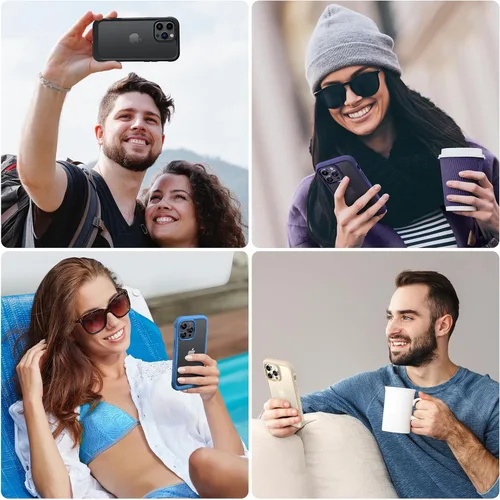Miniatura 45 de Diaclara Funda diseñada para iPhone 16, mejorada [protección completa de la cámara], carcasa resistente de cuerpo completo con protector de pantalla