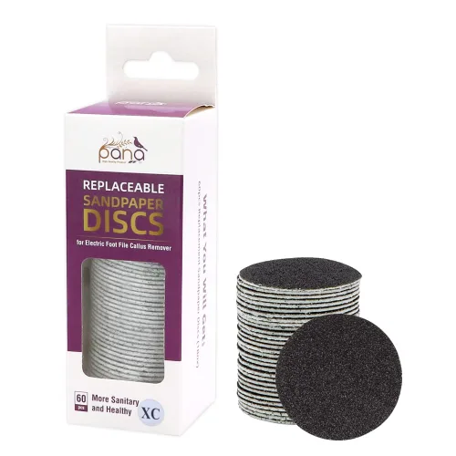 Miniatura 15 de PANA 40 piezas de recambio de archivo Pedi grande negro para lima de pies de acero inoxidable para lijar raspador de pies, almohadillas de recambio