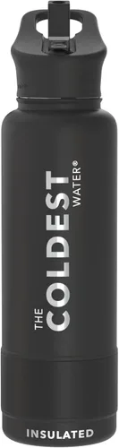 Miniatura 18 de Coldest - Botella para agua con tapa que incluye pajilla, térmica y metálica (acero inoxidable), para hombres y mujeres, color morado