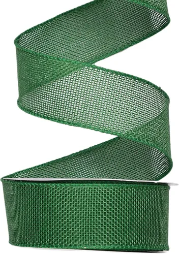 Miniatura 5 de Ribest Cinta de arpillera con alambre verde musgo, 1 1/2 pulgadas 10 yardas, cinta de yute para decoración de lazos, manualidades, envoltura