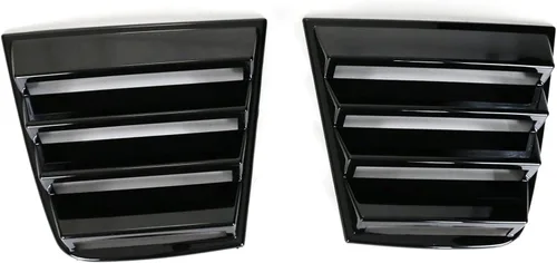 Miniatura 8 de IKON MOTORSPORTS, Rejilla de ventana compatible con Dodge Charger 2011-2023, estilo V1, impresión de fibra de carbono, protección de ventilación