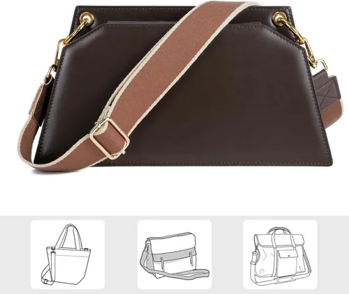 Miniatura 5 de Correa ancha de repuesto para bolsa cruzada, correa de hombro de lona de 1.5 pulgadas, cinturón ajustable