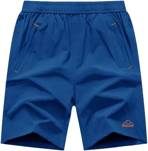 TBMPOY Pantalones cortos de senderismo para hombre, 7 pulgadas, secado rápido, para gimnasio, deportes al aire libre, bolsillos cortos con cremallera