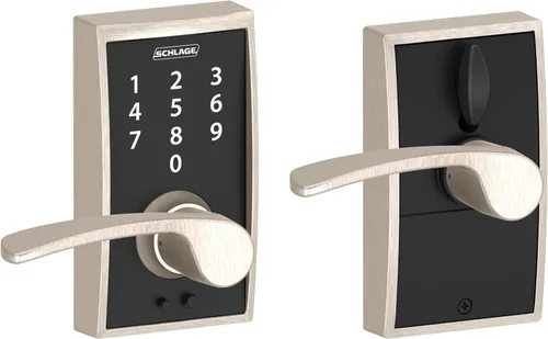 Miniatura 27 de Schlage - Cerradura táctil Camelot con picaporte Accent, cerradura de entrada electrónica sin llave (bronce envejecido, FE695 CAM 716 ACC)