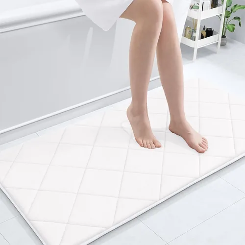 Miniatura 94 de OLANLY Tapete de baño de espuma viscoelástica de 24 x 16 pulgadas, ultra suave y absorbente, lavable a máquina, cómodo tapete de baño para suelo