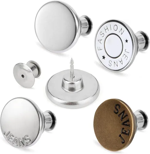 Miniatura 13 de TOOVREN Apretador de cintura para pantalones, botones de mezclilla desmontables para jeans sueltos, alfileres de botones sin costura y sin B-Daisy