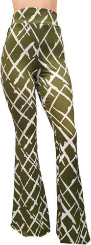 Miniatura 105 de ShopMyTrend - Pantalones de yoga largos con piernas anchas y acampanadas estilo palazzo, con cintura alta, para mujer