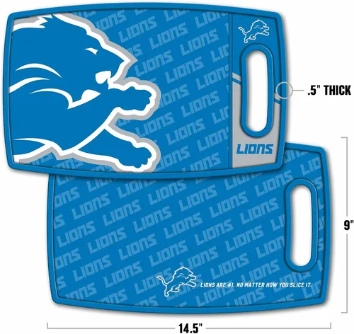 Miniatura 2 de YouTheFan NFL Detroit Lions Logo Series Tabla de cortar