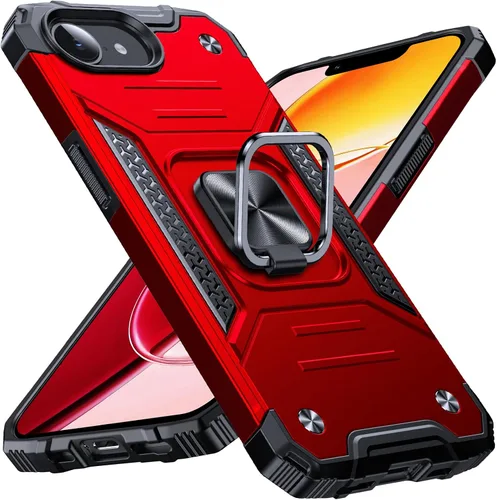 Miniatura 82 de Anqrp Funda resistente para iPhone 6/7/8/SE/SE2 con soporte de anillo mejorado y agarre, grado militar, a prueba de golpes, resistente y robusta
