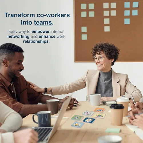 Miniatura 3 de FLUYTCO Building Blocks: juego de cartas de formación de equipos para el trabajo - 150 iniciadores de conversación y rompehielos para conocer a tus