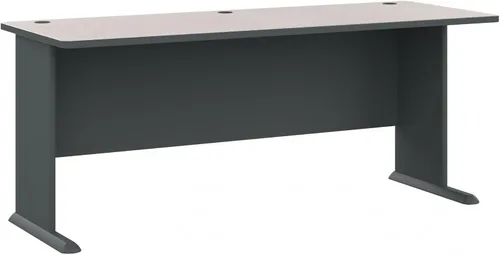 Bush Business Furniture - Serie A 36W Escritorio 36W Negro, Madera Blanco y pizarra