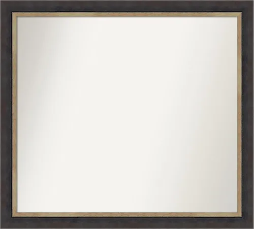 Miniatura 383 de Amanti Art Espejo personalizado, espejo de baño negro Astor, espejo de pared o espejo de tocador de baño sobre el fregadero (25 x 25 pulgadas)