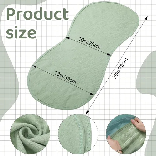 Miniatura 2 de Hahafelt 3 piezas de almohadillas para cambiador con forma de maní, impermeables, de algodón orgánico, almohadillas de maní cálidas para la espalda
