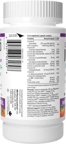 Miniatura 10 de Webber Naturals Más de 50 cápsulas vegetarianas más completas para hombres, 90 cápsulas vegetarianas