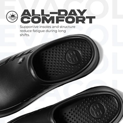Miniatura 6 de Zapatos antideslizantes para hombre: zuecos sin cordones, cómodos zapatos de trabajo