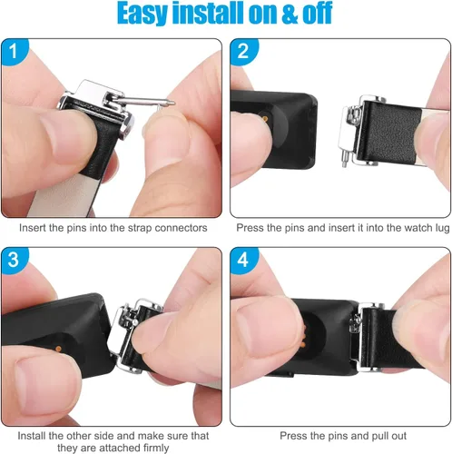 Miniatura 5 de Tobfit Correa de cuero para Inspire 2 bandas para mujer, correas de repuesto de cuero suave y delgado para Inspire HR/Inspire/Ace 2 Fitness Tracker
