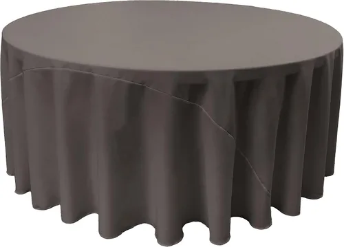 Miniatura 158 de LA Linen - Mantel redondo lavable de popelina de poliéster, resistente a manchas y arrugas, 51", mantel de tela para comedor, cocina, fiesta, Negro