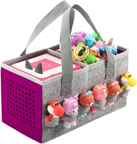 Estuche de transporte para Toniebox Starter Set y figuras Tonies, bolsa plegable de tela de fieltro para viajes y juguete musical para Toniebox 2 y