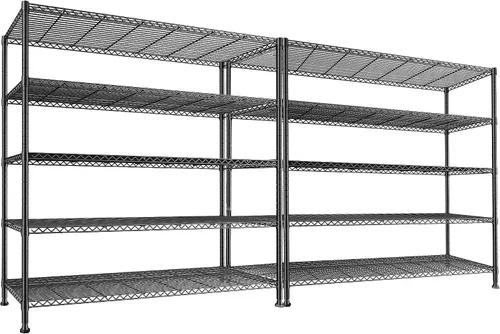 Miniatura 11 de REIBII Estantes de almacenamiento de 5 niveles, estantes de alambre ajustables, estantes de cocina de 13.4 pulgadas de profundidad x 23.2 pulgadas