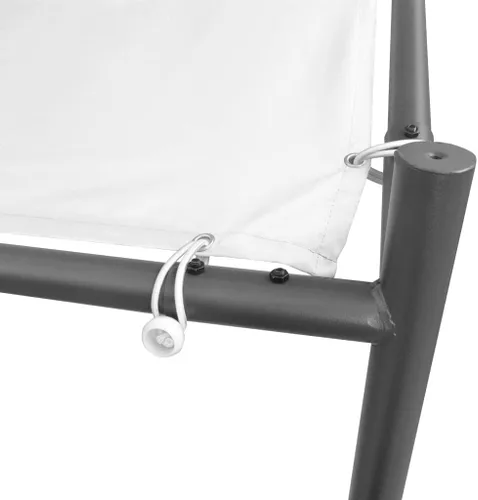 Miniatura 4 de Cenador de jardín, tiendas de campaña resistentes para fiestas, bodas, patio trasero, césped, 157.5 x 157.5 x 102.4 pulgadas, acero blanco, tela