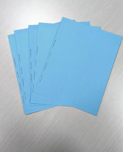 Miniatura 3 de Insertos de placa de identificación de papel perforado, paquete de 20 (8 x 2 pulgadas, azul)