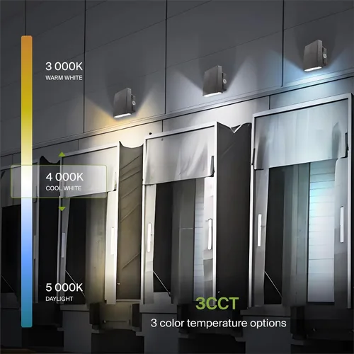 Miniatura 8 de ASD Paquete de luz LED de pared de 12 W, fotocélula de corte ajustable, iluminación exterior del atardecer al amanecer, 3000 K/4000 K/5000 K