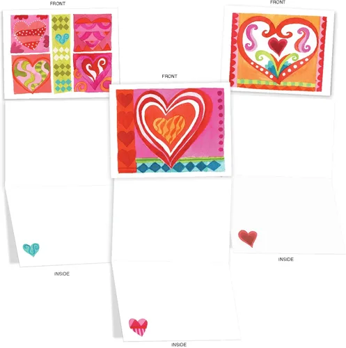 Miniatura 4 de The Best Card Company - 10 tarjetas de notas de corazón en blanco en caja (4 x 5.12 pulgadas) - Surtido de tarjetas de amor sinceras para todas