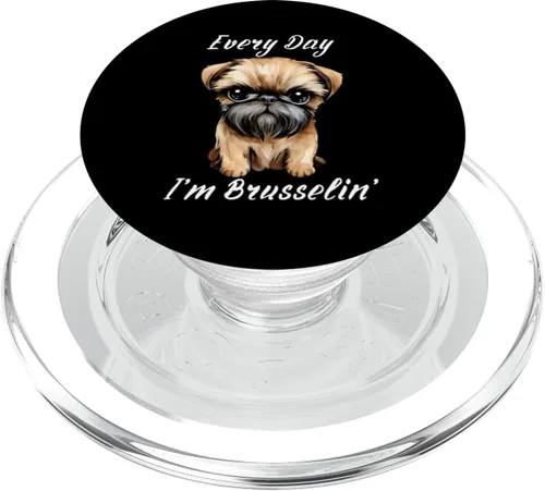 Miniatura 8 de Funny Brussels Griffon Every Day I'm Brusselin PopSockets estándar PopGrip para hombre y mujer