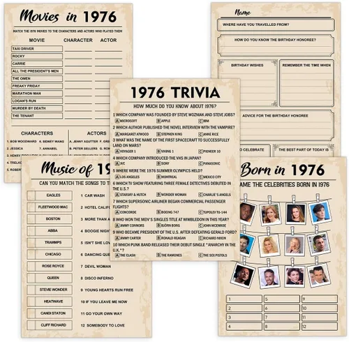Miniatura 7 de QUPT Juegos de Fiesta de 30 Cumpleaños, Conjunto de 2 Actividades para 15 Invitados, Paquete de Juegos Nacidos en 1996, Suministros de Fiesta