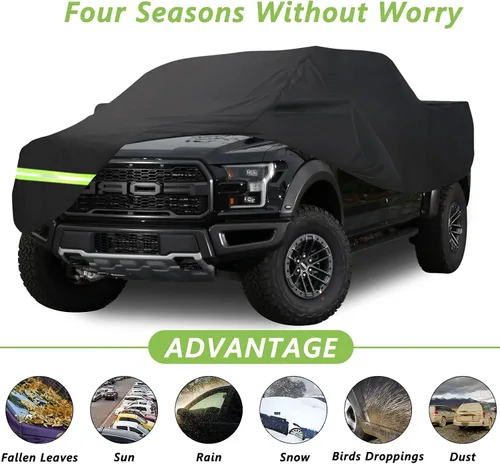 Miniatura 3 de Fundas impermeables para automóvil Ford F150 F250 F350 Raptor pickup Super Crew Cab de 5 pies y 8 pies de largo caja de caja de caja de camión 190T