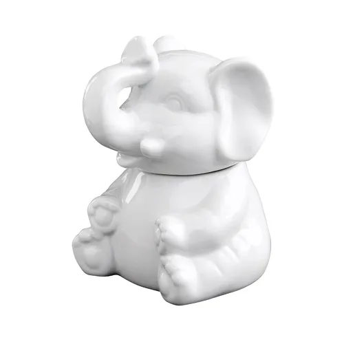 Miniatura 8 de HIC Kitchen Mini crema de elefante con asa, porcelana fina, 2 onzas, para servir leche, crema, jarabe, aderezos y salsas
