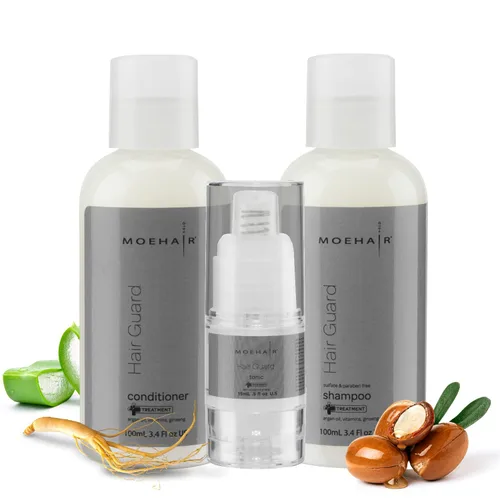 Miniatura 12 de MOEHAIR Set de cuidado del cabello (12 onzas líquidas) – Champú, acondicionador y tónico para todo tipo de cabello – No tóxico, libre de crueldad