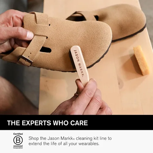 Miniatura 6 de Jason Markk Suede Essentials - Paquete de 4 piezas para el cuidado de zapatos y zapatillas, solución de limpieza profunda de 4 onzas, dos cepillos