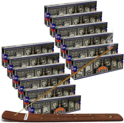 Miniatura 10 de TRUMIRI Paquete de soportes para incienso con varillas de incienso Satya Sai Baba Nagchampa de 3.53 oz (100 g) - Paquete de 1