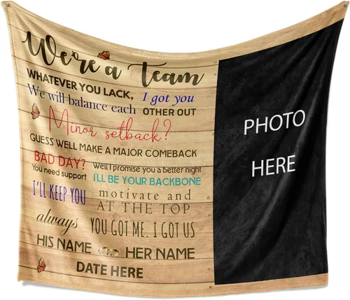 Miniatura 37 de Manta personalizada para esposa de esposo a esposa para pareja, regalos de aniversario para mujeres, regalo para aniversario de boda
