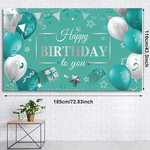 Miniatura 2 de Tatuo - Telón de fondo con decoración de feliz cumpleaños, póster con purpurina para cumpleaños, suministros de fiesta, fondo de fotos para hombres