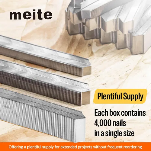 Miniatura 7 de meite Tipo de madera dura 0.406 in Diámetro V Clavos 0.276 in Longitud 9/32-Inch para Marco de fotos Joiner V1015B V-Nailer Herramienta de esquinas